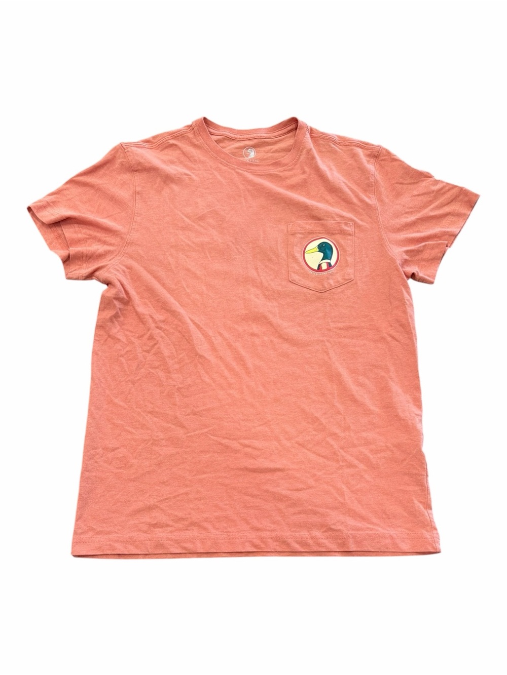 Duck Head Orange Short Sleeve Pocket Tee with Duck Logo XS